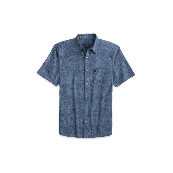 NEW FISH HIPPIE CO rumfront short sleeve shirt in indigo - Picture 4 of 4